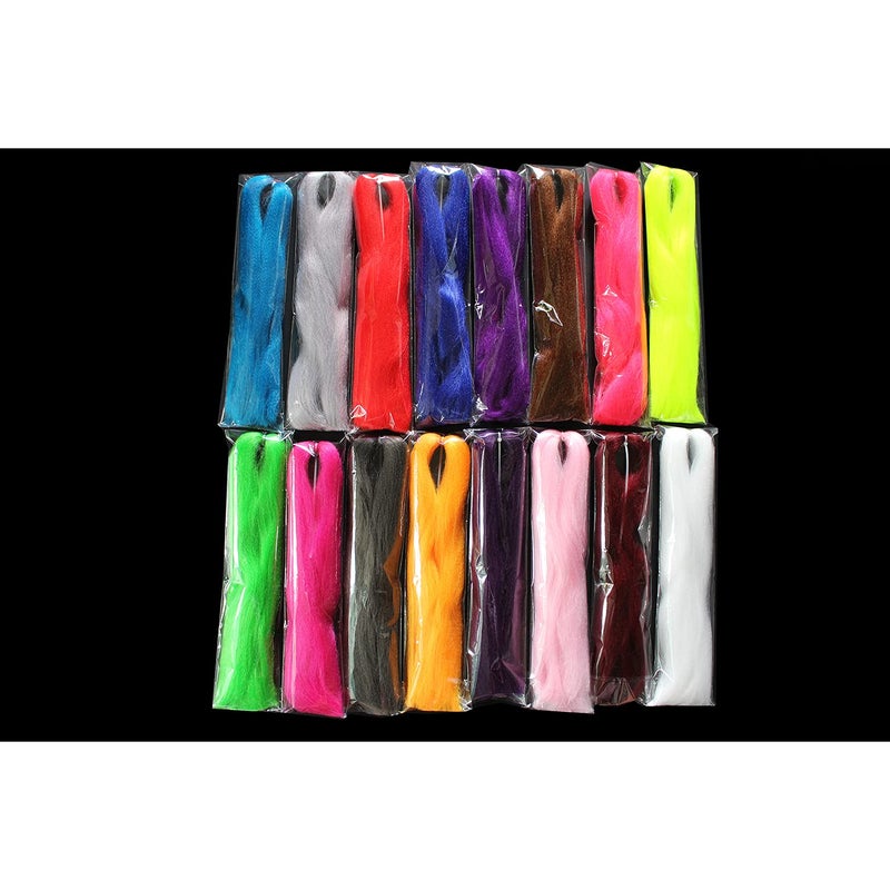 Tigofly 16 Colors Synthetic Fiber Large Hank Super Hair Fly Tying Bucktail Jig Lure Making Materials (16 Colors) - Image 4